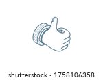 like  thumb up isometric icon.... | Shutterstock .eps vector #1758106358