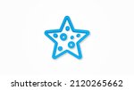 starfish 3d line flat color... | Shutterstock .eps vector #2120265662