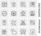 16 universal business icons... | Shutterstock .eps vector #1603561582