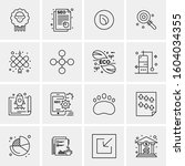 16 universal business icons... | Shutterstock .eps vector #1604034355