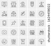 25 universal icons vector... | Shutterstock .eps vector #1624458022