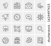 16 business universal icons... | Shutterstock .eps vector #1624497415