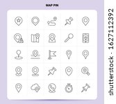 outline 25 map pin icon set.... | Shutterstock .eps vector #1627112392