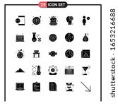 set of 25 solid style icons for ... | Shutterstock .eps vector #1653216688