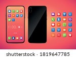 realistic  modern  smart phone... | Shutterstock .eps vector #1819647785