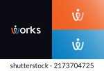 peopleworks logo symbol ... | Shutterstock .eps vector #2173704725