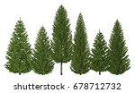 3d illustration trees row... | Shutterstock . vector #678712732