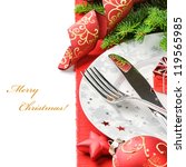 christmas menu concept isolated ... | Shutterstock . vector #119565985