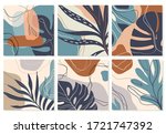 abstract tropical collection of ... | Shutterstock .eps vector #1721747392
