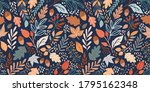 autumn seamless pattern with... | Shutterstock .eps vector #1795162348