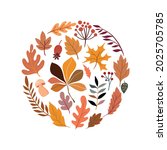 autumn round composition with... | Shutterstock .eps vector #2025705785