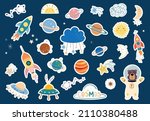 space stickers collection for... | Shutterstock .eps vector #2110380488