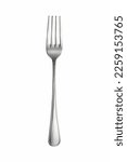 Empty steel fork isolated on...