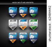 vector web elements with... | Shutterstock .eps vector #62484442