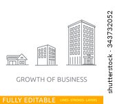 growth of business. buildings... | Shutterstock .eps vector #343732052