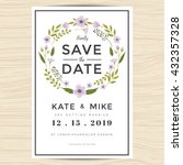 save the date  wedding... | Shutterstock .eps vector #432357328