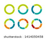 multicolored arrows in circular ... | Shutterstock .eps vector #1414050458