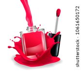 nail polish in splash. vector... | Shutterstock .eps vector #1061650172