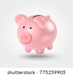moneybox in the form of a pig.  | Shutterstock .eps vector #775259905