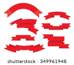 banner ribbons vector set  | Shutterstock .eps vector #349961948