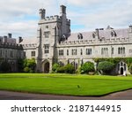 Small photo of Cork, Ireland - August 06, 2022: UCC University College Cork - main building with batllements and ivy