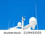The Mast Of A Large Yacht With...