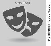 theatrical masks laughter and... | Shutterstock .eps vector #392676832