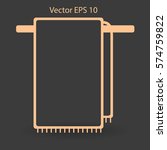 hanging towel rack vector icon | Shutterstock .eps vector #574759822