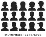 man and woman avatars | Shutterstock .eps vector #114476998