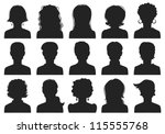 man and woman avatars | Shutterstock . vector #115555768