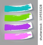set of color stickers with... | Shutterstock . vector #119553328