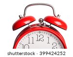 Red Alarm Clock Isolated On...