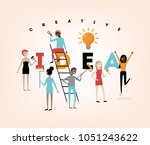 teamwork vector illustration... | Shutterstock .eps vector #1051243622