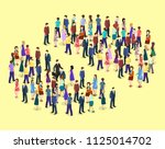 isometric flat 3d isolated... | Shutterstock . vector #1125014702