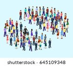 isometric flat 3d isolated... | Shutterstock .eps vector #645109348