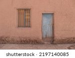Small photo of Door and window in adobe house in San Pedro de Atacama, Chile