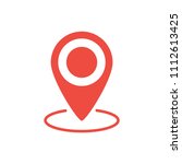 map pointer icon. gps location... | Shutterstock .eps vector #1112613425
