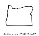 Oregon USA state icon. Pictogram for web page, mobile app, promo. Editable stroke.