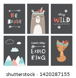 set of cute nursery posters... | Shutterstock .eps vector #1420287155