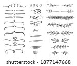 hand drawn vector dividers and... | Shutterstock .eps vector #1877147668