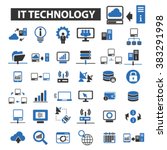 it technology icons | Shutterstock .eps vector #383291998