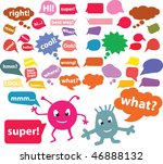 color bubble chat signs. vector | Shutterstock .eps vector #46888132