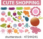 20 cute shopping signs. vector | Shutterstock .eps vector #47244241