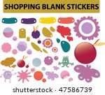 shopping blank stickers. vector | Shutterstock .eps vector #47586739
