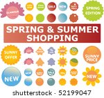20 summer cute stickers. vector | Shutterstock .eps vector #52199047