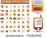 50 web office icons  vector | Shutterstock .eps vector #75282940