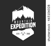mountain adventure logo badge | Shutterstock .eps vector #465106028