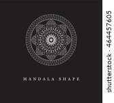 outline mandala  decorative... | Shutterstock .eps vector #464457605