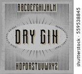 Handcrafted 'dry Gin' Label...