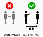 social distancing 6 feet no... | Shutterstock .eps vector #1681703758